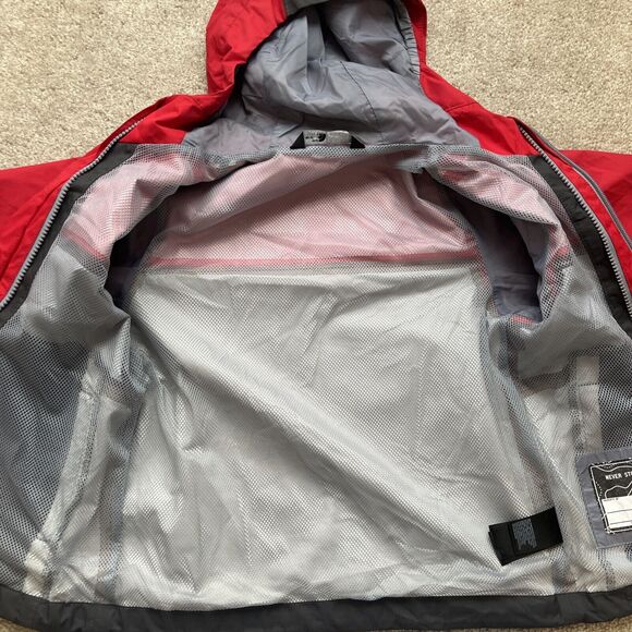 North Face 3 in 1 Jacket Set Boys XXS 5 Dryvent Fleece Inner Rain Colorblock Red - Picture 12 of 13